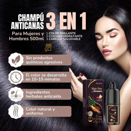 2x1 Champú AntiCanas HairDye 100ml - Para Mujeres y Hombres